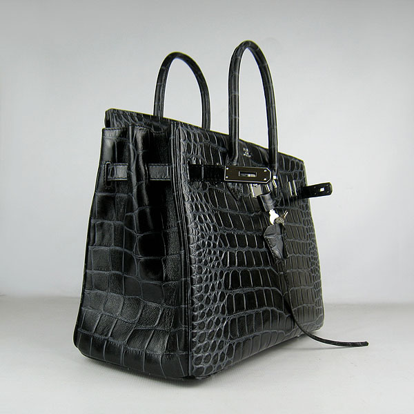 High Quality Fake Hermes Birkin 35CM Togo Veins Leather Bag Black 6089 - Click Image to Close